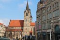 Kaufmannskirche und Kaufhaus Anger 1 (rechts) Fassade Cottaer und Seeberger Sandsein